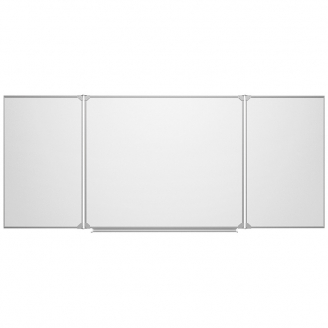 Доска магнитно-маркерная настенная трехэлементная белая полимерная - «globural.ru» - Воркута