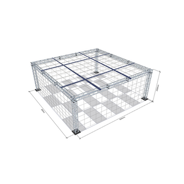 Огражденное пространство с защитной сеткой для безопасного пилотирования 8х8х3м  - «globural.ru» - Воркута
