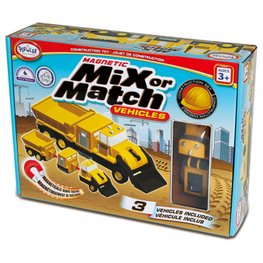 Магнитный конструктор Транспорт "Смешай и собери". Серия Строительная техника. Стартовый набор - «globural.ru» - Воркута