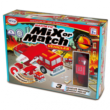 Магнитный конструктор Транспорт "Смешай и собери". Серия Пожарная и спасательная техника. Стартовый набор - «globural.ru» - Воркута