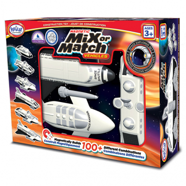 Магнитный конструктор Транспорт "Смешай и собери". Серия Космос   Стартовый набор - «globural.ru» - Воркута