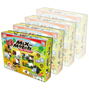 Магнитный конструктор Животные «Смешай и собери». Серия Животные фермы. Комплект на группу - «globural.ru» - Воркута