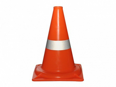 Сигнальный дорожный конус (жесткий, с одной световозвращающей полосой) - «globural.ru» - Воркута