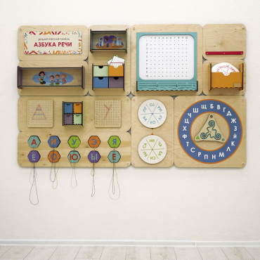 «Азбука речи» - Дидактическая настенная панель для кабинета Логопеда - «globural.ru» - Воркута