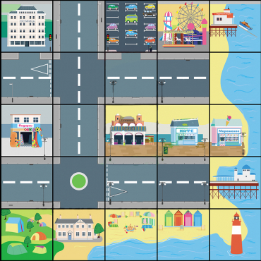 Тематическое поле-маршрутизатор  для мини-робота «На берегу моря» - «globural.ru» - Воркута