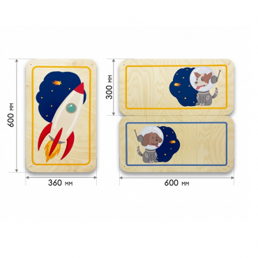 Набор стеновых панелей «Мы в Космосе - Белка и Стрелка» - «globural.ru» - Воркута