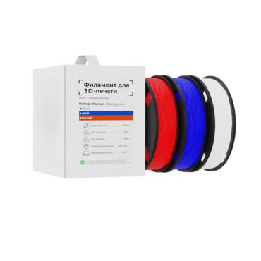 Набор Филамента для 3D-Печати "Россия" - «globural.ru» - Воркута