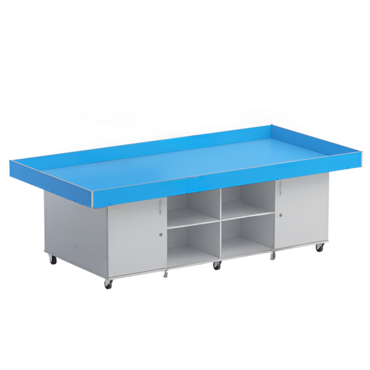 Стол для робототехники с дверками (серый/синий) - «globural.ru» - Воркута