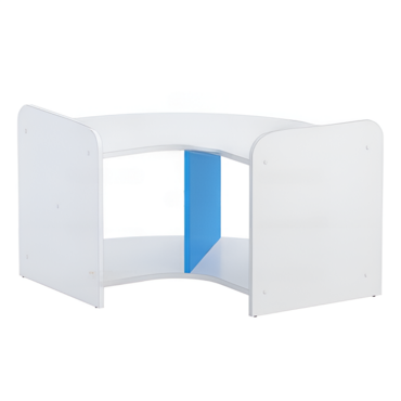 Стеллаж для пособий 7 (белый/синий)  - «globural.ru» - Воркута