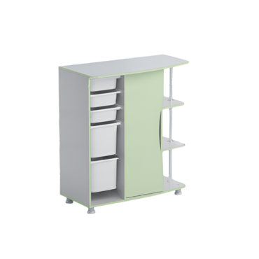 Стеллаж правый Робик 001 (серый/фисташковый) - «globural.ru» - Воркута