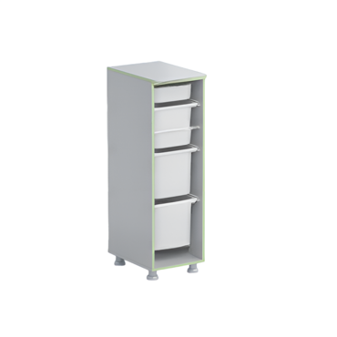 Стеллаж с лотками Робик 001 (серый) - «globural.ru» - Воркута