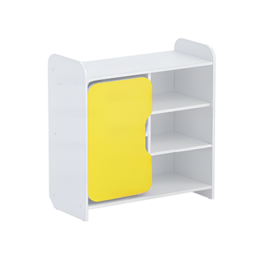 Тумба для игрушек и пособий "Росток 2" (белый/желтый) - «globural.ru» - Воркута