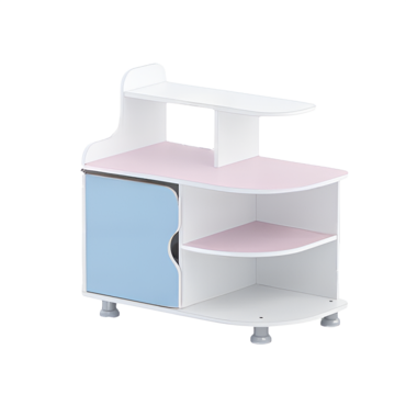 Тумба для пособий (белый/зефир/прибрежный синий)  - «globural.ru» - Воркута