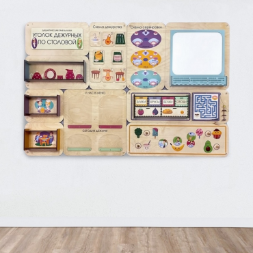 Дидактическая настенная панель «Уголок дежурных по столовой» - «globural.ru» - Воркута