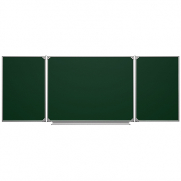 Меловая доска аудиторная трехэлементная магнитная зеленая полимерная 3000х1000 (меловая) - «globural.ru» - Воркута
