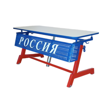 Стол ученический двухместный "Патриот-2п" на газовом лифте (р.гр. № 3-7 и наклоном столешницы ) - «globural.ru» - Воркута