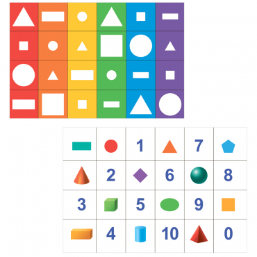 Тематическое поле-маршрутизатор «Геометрические фигуры» / «Цифры и формы» для мини-робота Bee-Bot - «globural.ru» - Воркута