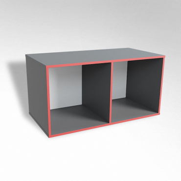 Открытая настенная полка-2-х секционная ТР2 ЛДСП  - «globural.ru» - Воркута