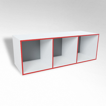 Открытая настенная полка-3-х секционная ТР3 ЛДСП  - «globural.ru» - Воркута