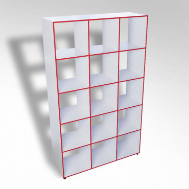 Шкаф открытый многосекционный ТР15 ЛДСП  - «globural.ru» - Воркута