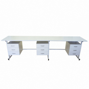 Стол 3-х тумбовый для лабораторных работ 2500*900*850 ЛДСП - «globural.ru» - Воркута