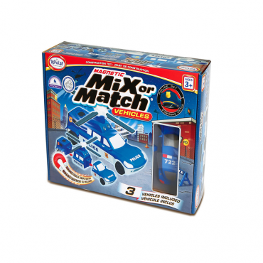 Магнитный конструктор Транспорт "Смешай и собери". Серия Полиция. Стартовый набор - «globural.ru» - Воркута