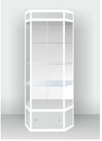 Шестигранная шкаф-витрина с подсветкой - «globural.ru» - Воркута