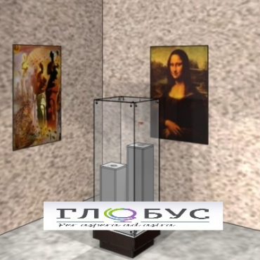 Витрина музейная с двумя внутренними пьедесталами - «globural.ru» - Воркута