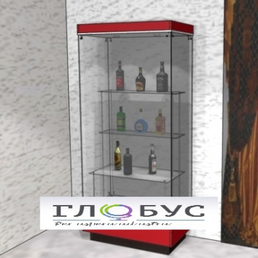 Витрина музейная с фризом и полками - «globural.ru» - Воркута